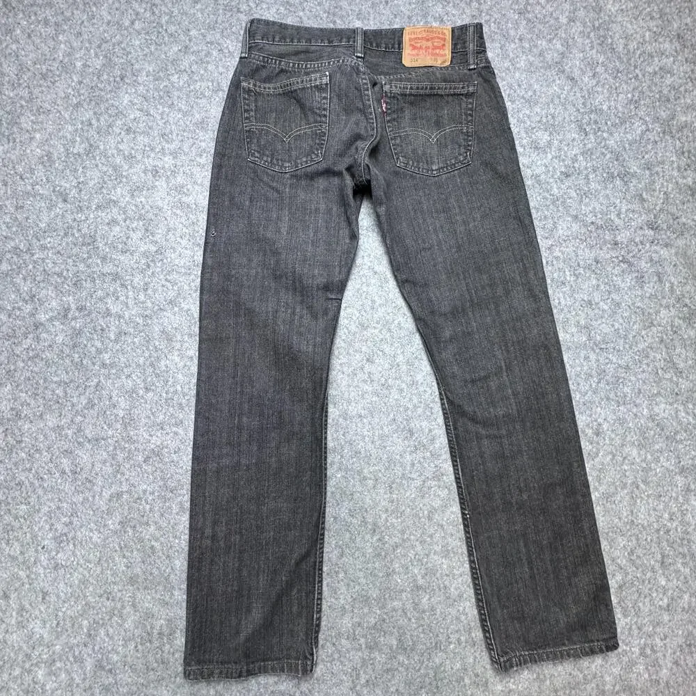 Levi's 514 Jeans Mens 31x31 Charcoal Gray Straight Leg Denim Casual Pants